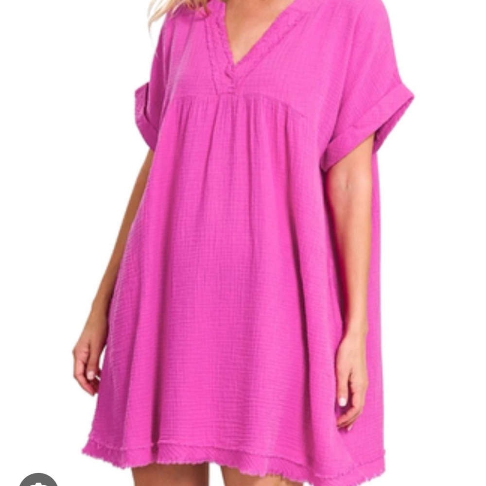 Zenana Outfitters Pink Mini Dress